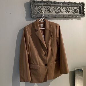 NWT leather look New Day Blazer
